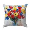 1 Pc Oil Painting Flower Pillow Cover For Home Living Room Bedroom Sofa Office Decorative Pillowcase Soft Throw Pillows 45*45 Cm