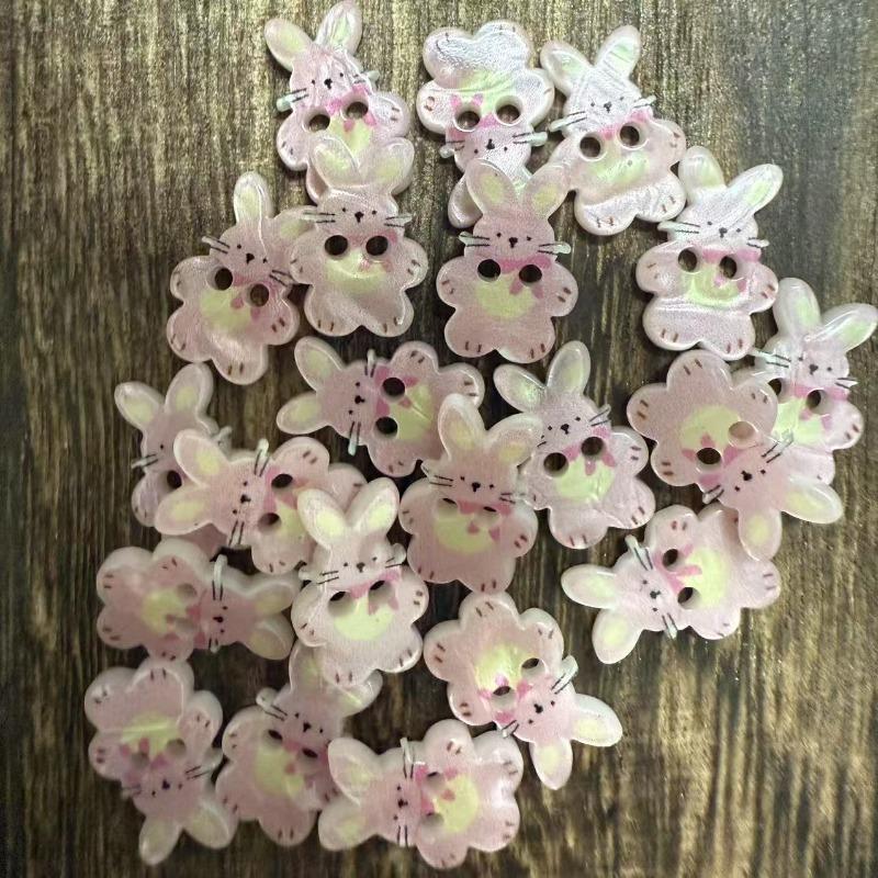 10Pcs Cute Cat Buttons 12mm Small Kitten Head White Resin 2-hole Buttons Clothing Accessories