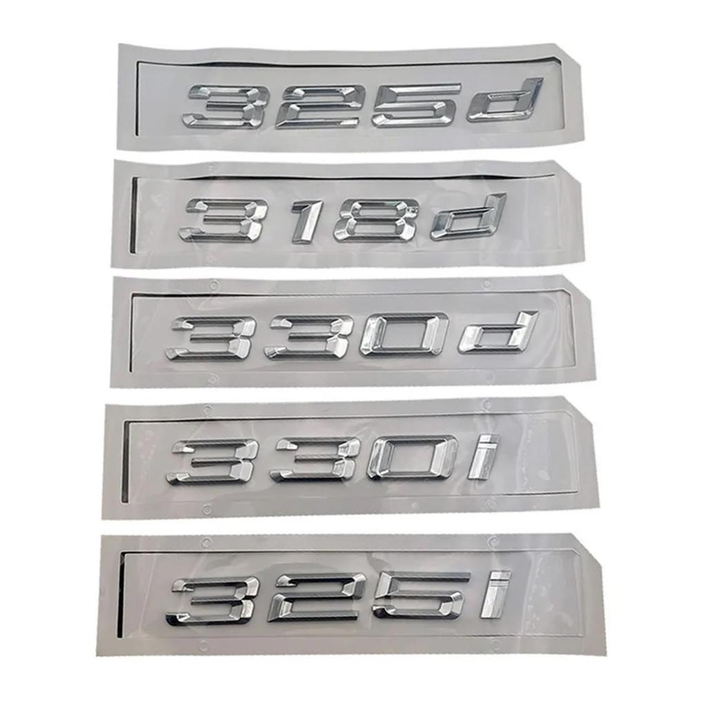 AQXYWER (Small Shop) 3D Chrome Car Letters 316i 318i 318d