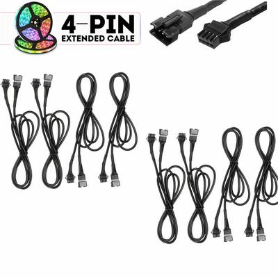 8X 4Pin Extension Cable for RGB LED Rock Lights