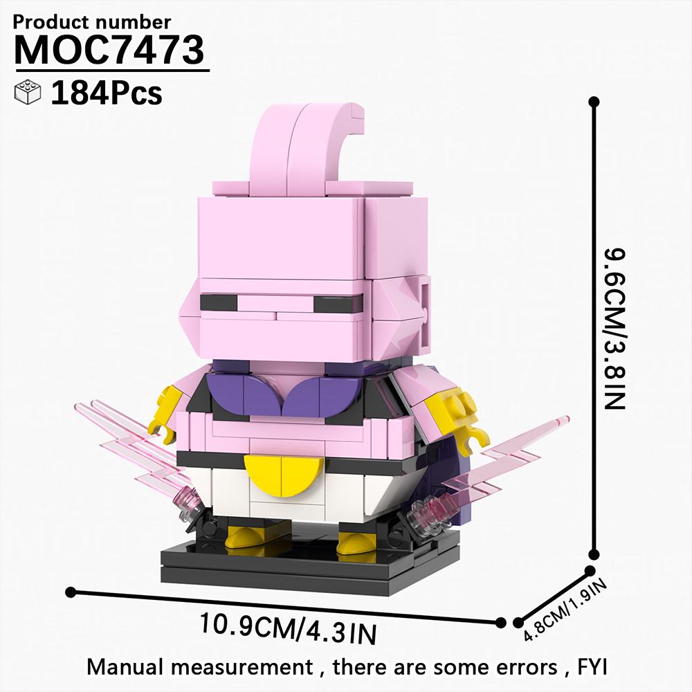 MOOXI Anime Series MOC Bricks BrickHeaded Figure Loong DIY Adult Building Blocks Set Model Kids Education Toys For Children Gift