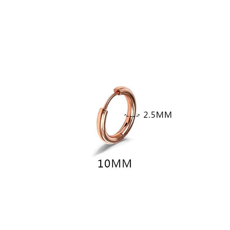 LATS 2024 New Simple Stainless Steel Small Hoop Earrings for Women Men 8mm To 20mm Round Cartilage Ear Piercing Fashion Zircon