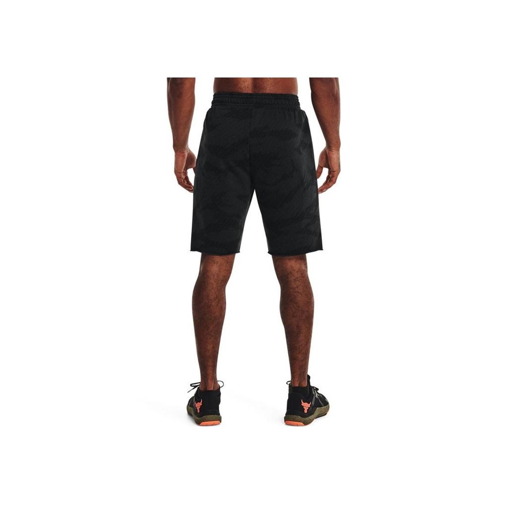 Under Armour Project Rock Logo Print Camouflage Casual Sports Shorts Men Shorts Black 1370461-001