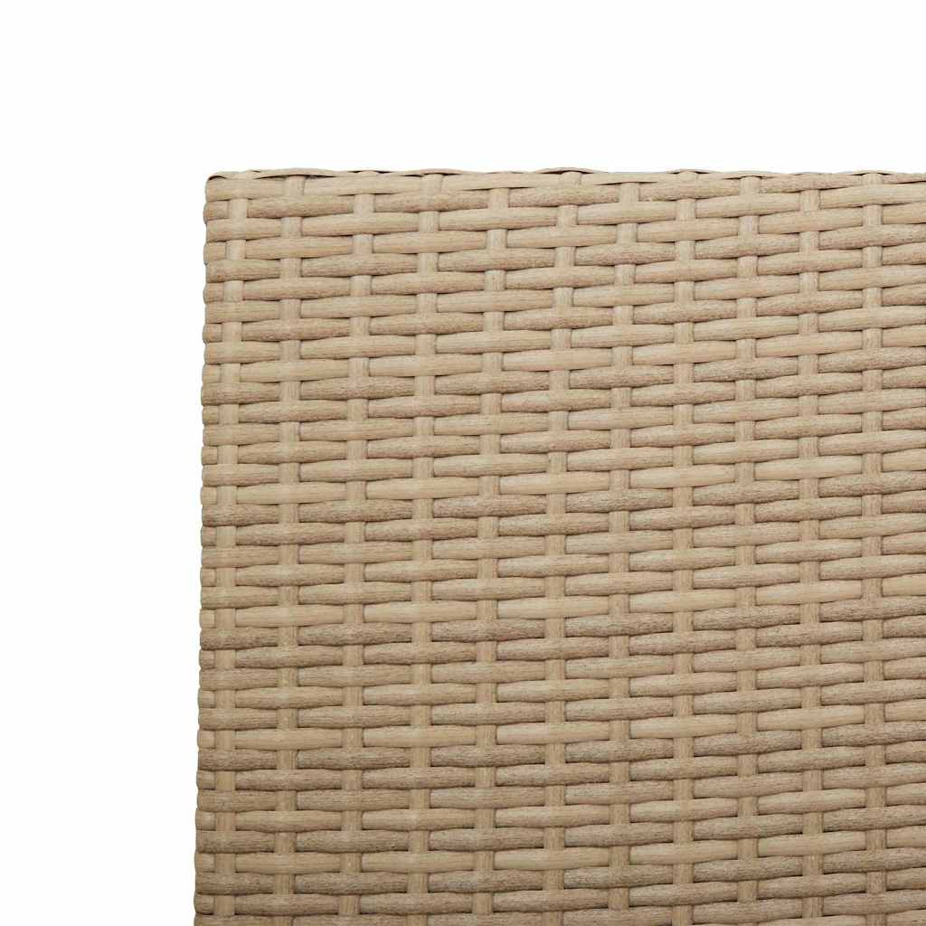Garden Stackable Chairs 2 Pcs Cream and Brown 54 X 56 X 90 Cm
