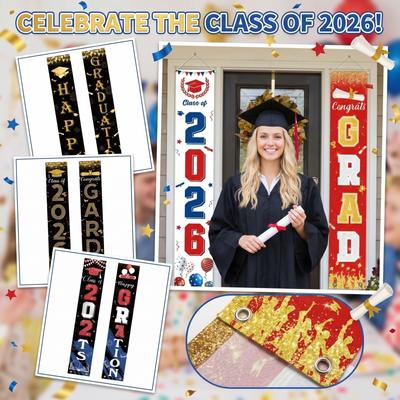 Graduation Class Decoration Door Flag Hanging Flag Graduation Party Decoration Supplies