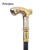 Golden White Wolf Luxury Pattern Walking Stick Party Fashion Elegant Walking Stick Decorative Cospaly Cane Knob Crosier 89cm