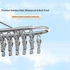 Clothes Drying Rack with Clip Strong Clamps No Rust Dryer Durable Stainless Steel Hanger for Socks And Underwear