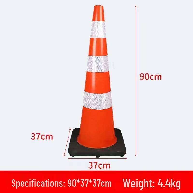 Reflective PVC "No Parking" Traffic Cone - Safety Roadblock & Ice Cream Bucket/Cup Design