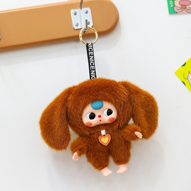 Süße Baby-Puppe Anhänger Freunde - Vinyl Schlüsselanhänger & Plüsch Rucksack Zubehör, Ein lustiges Geschenk für Mädchen ab 3 Jahren