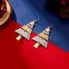 Trendy Long Alloy Christmas Tree Earrings Featuring Vibrant Geometric Star Shapes Celebrations For