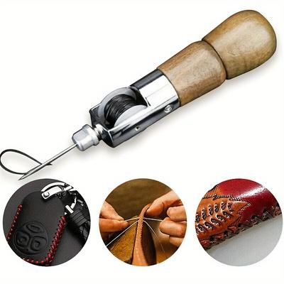 Professional Leather Sewing Awl Kit, Quick Sewing Machine Sewing Tool for DIY Craft Restoration, 1 Set with Needles