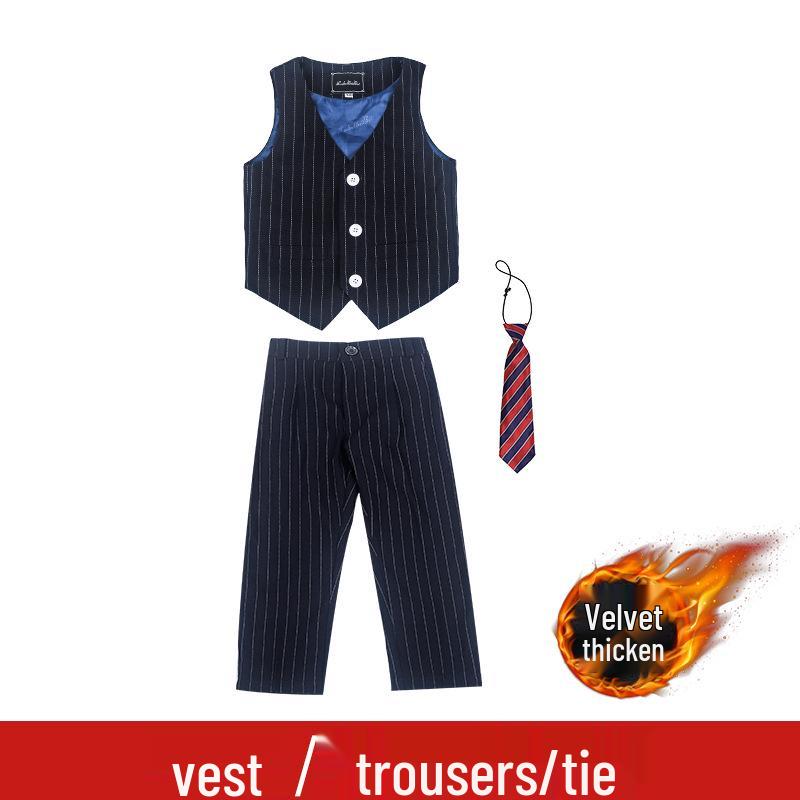 Set costum formal blazer princiar pentru băieți pentru scenă și interpretare la pian