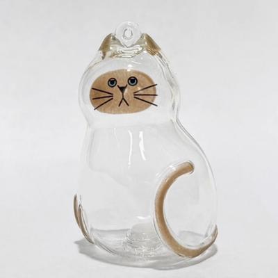Small Ornaments Cat Fur Storage Pendant Cute Cat Shaped Transparent Container Stylish Keychain Handmade Design