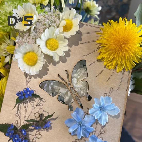 Wooden Flower Collection Board Flower Collector Nature Play Children's Adventure Board for Kids Outdoor Floral Picking Arranging Nature Walks Sorting