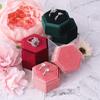 Flannel Hexagonal Jewelry Box for Bracelets and Rings