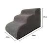 Washable Gray Pet Ramp for Small & Medium Dogs - Sponge Steps & Sofa Climbing Ladder