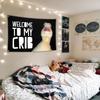 Welcome to My Crib Duck Flag 3x5 Ft Funny Tapestry Flags for Bedroom Room Guys College Dorm Cool Meme Flags Posters Banners for Room Man Cave Wall