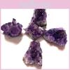 Amethyst Natural Quartz Geode Druzy Crystal Cluster Healing Specimen Decor