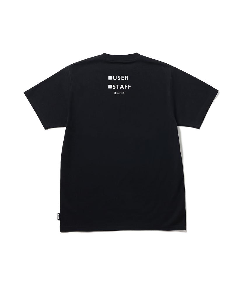 Snow Peak SPW Tour 2025 T-Shirt, Size M, Black, TS-25SU102, Perfect for Festivals, Camping, and Outdoor Activities