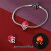 Erstaunlicher Kupferfarbener Leuchtender Boo Geist Anhänger Passend für Original Armband Funkelnder Totenkopf Charme Halloween Schmuck Geschenk
