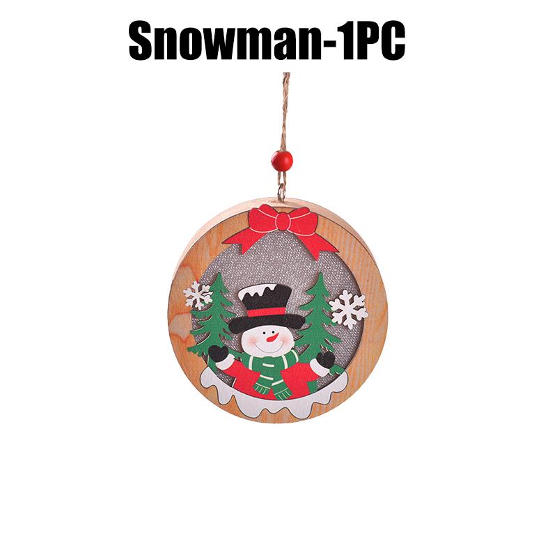 

LED Christmas Tree Ornament Santa Snowman Reindeer Hanging Pendant Night Light For Home Festival Party Decorations