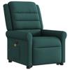 Electric Massage Recliner with Rising Assistance Dark Green Fabric