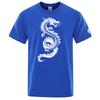 2025 Unisexs Summer Comfortable Tshirt Chinese Dragon Printing Casual Breathable Ordinary Short Sleeve Round Neck Top
