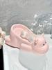 Cartoon Hippo Soap Box Waterproof Moisture-proof Household Decoration Creative Cute Ceramic Drain Punch-free Washbasin Soap Box