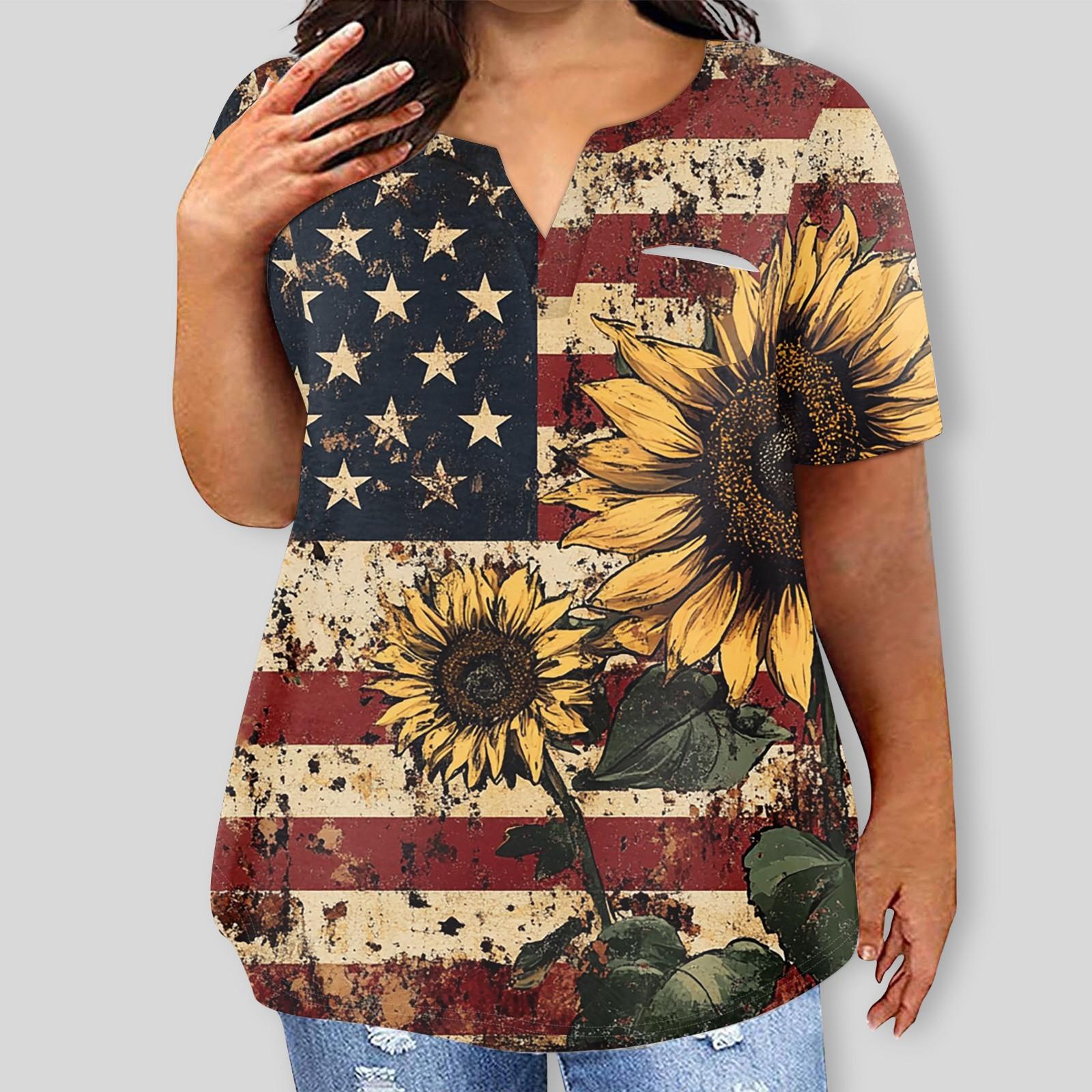 

Женская футболка большого размера, повседневный топ с карманами и V-образным вырезом с короткими рукавами XL жёлтый