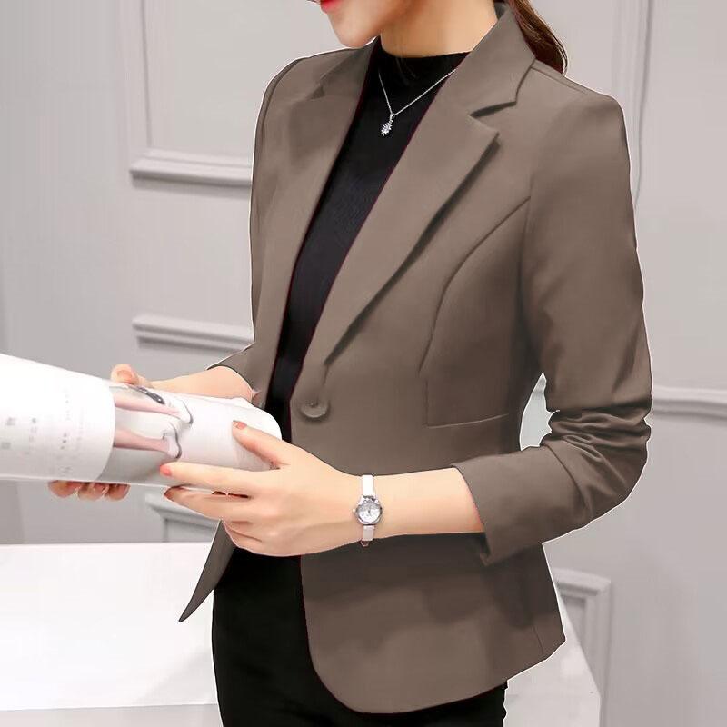 Women's Blazer Red Long Sleeve Blazers Pockets Jackets Coat Slim Office Lady Jacket Female Tops Suit Blazer Femme Jackets