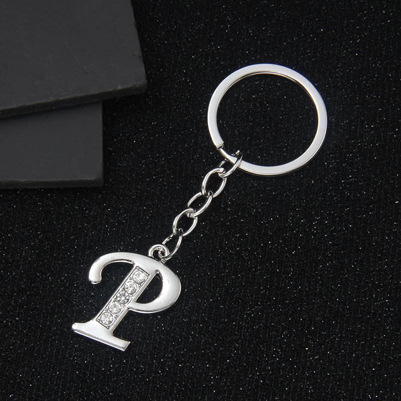 Simple Personality 26 Letters Versatile Keychain European and American New English Creative Luggage Keyring