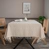 Cotton And Linen Decorative Fringed Cover Dustproof Coffee Table Bedside Table Desk Table Mat Tablecloth