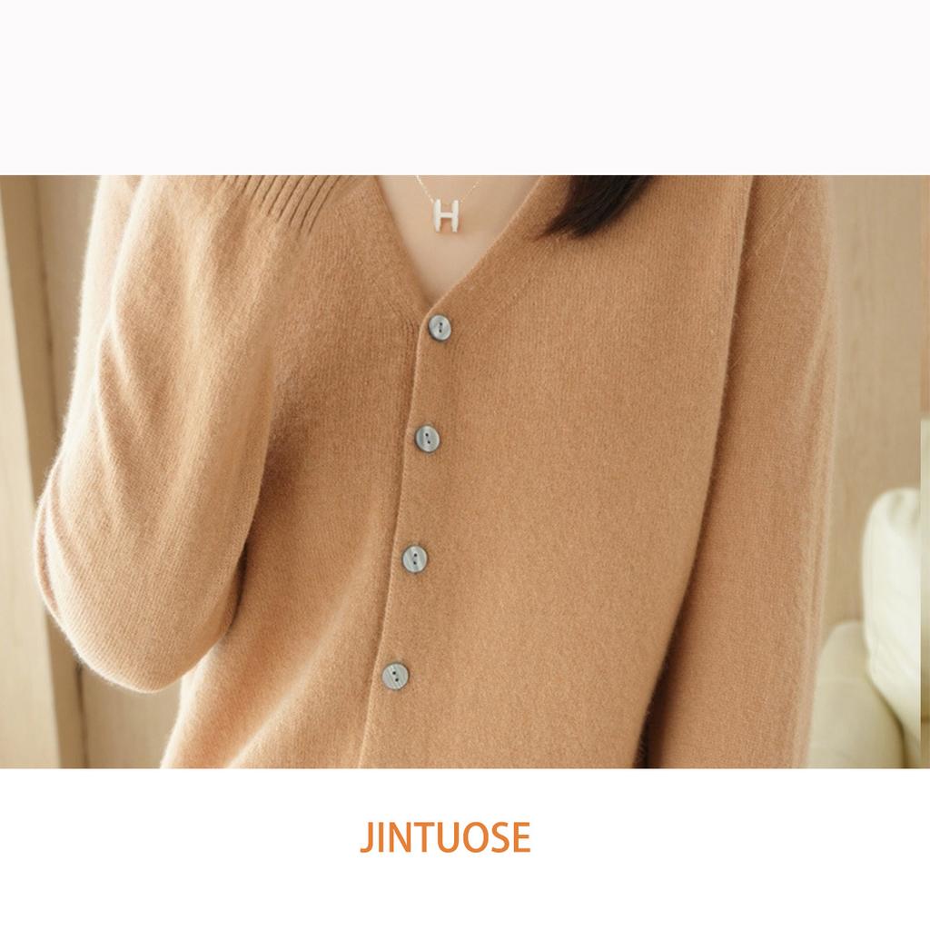 Women Knitwear V-Neck Single Breasted Button Pullovers Sweaters Women Fall Spring Long Sleeve Short Small Fresh Outer Wear Knitted Cardigan Tops