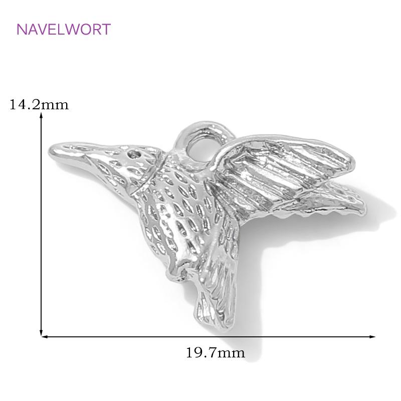 

18K Gold Plated Brass Hummingbird Charms Pendant For Jewelry Making Supplies,Charms For Bracelet,DIY Earrings Making Findings 2 pieces