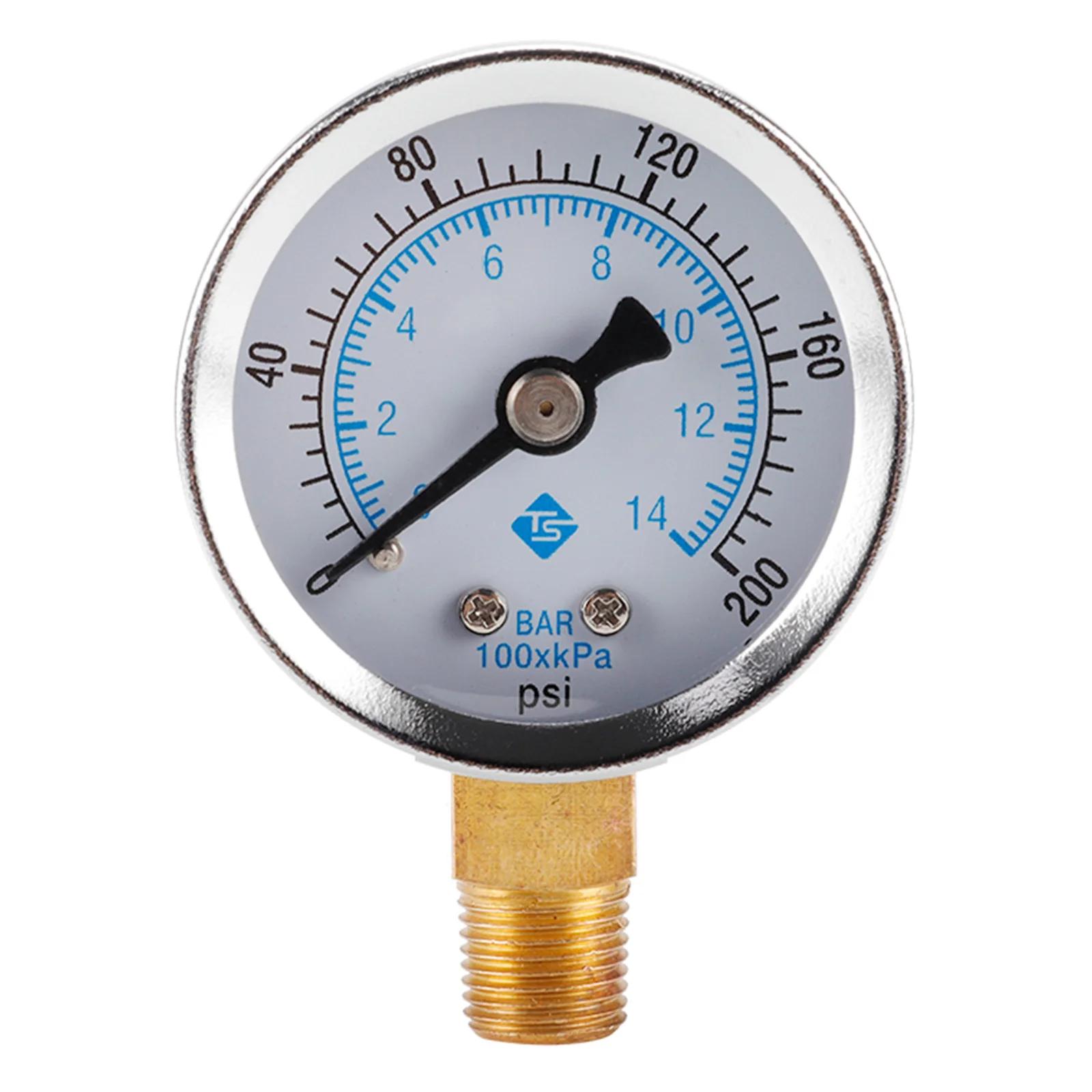 

Измеритель давления масла с циферблатом 40 мм, радиальный 1/8 дюйма NPT, вакуумный измеритель давления из нержавеющей стали, 0-200 фунтов на квадратный дюйм, высокая точность для плавки медицинских изделий