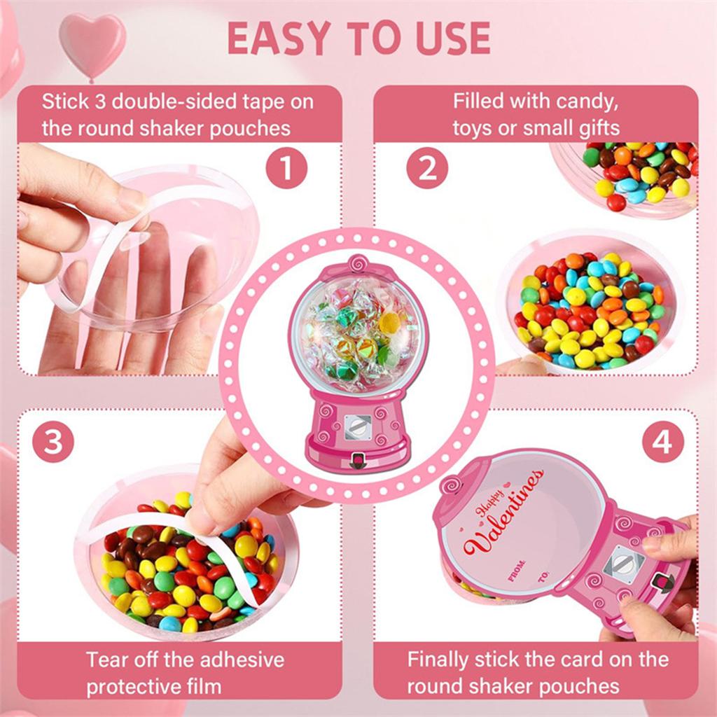 18/36er Pack Valentinsgrußkarten-Set mit Plastikkuppeln Valentinstagskarten für Kinder Partygeschenke Klassenaustausch Geschenke