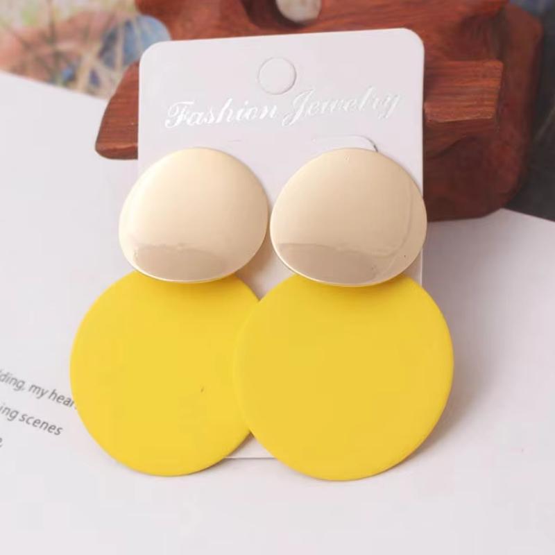 Yellow Color Hanging Earrings for Women Flower Dangle Earrings Korean Fashion Women's Earrings Party Gift pendientes mujer