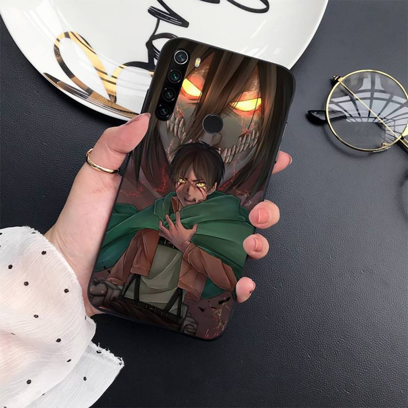 Attack On Titan japanese anime Phone Case For Xiaomi Redmi note 7 8 9 t max3 s 10 pro lite coque shell cover funda