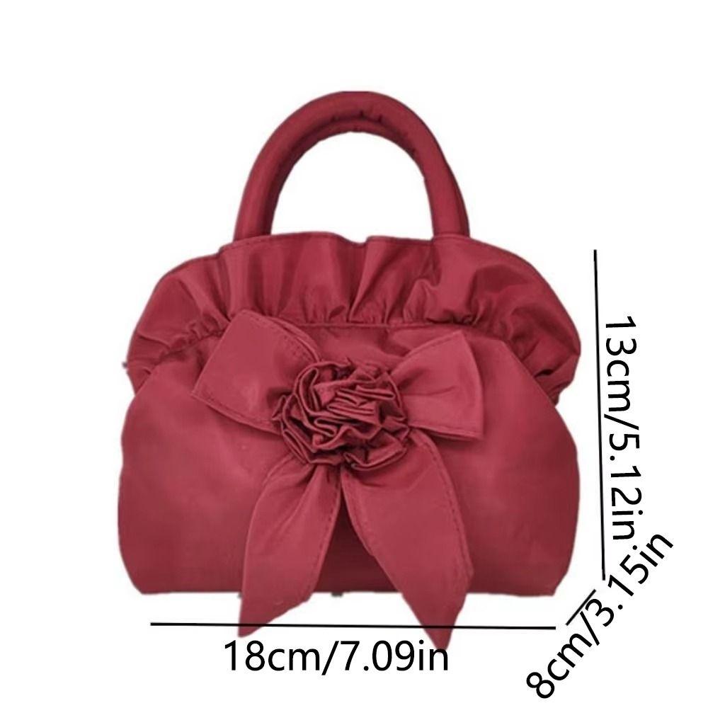 Flowers Ladies Handbag Zipper Mini Mother Bag Lolita Gothic Handheld Purse  Outdoor