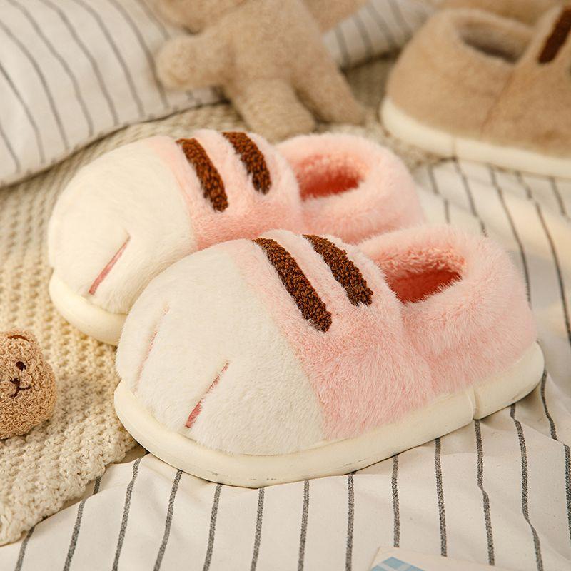 Módní nové chlupaté pantofle s kočičími tlapkami pro ženy, novinka, pantofle s kočičími tlapkami, nadýchané koťátka, domácí pantofle, dámské kawaii anime drápové pantofle