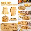 Halloween Charcuterie Board Funny Cute Wooden Cheese Platter Party Decorative Supplies Cookie Candy Fruits Dish Serving Tray