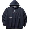 Anta Bluza z kapturem z nadrukiem Seria Koszykówka Unisex Czarna 172431706-4