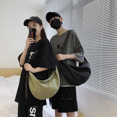 Simple Tooling Messenger Bag Dumpling Bag Boys and Girls Class Bag College Student Lightweight Casual Shoulder Bag Backpack Women's Bag