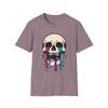 Unisex Softstyle T-Shirt Skull Neon Paint Drip Death Macabre Streetwear