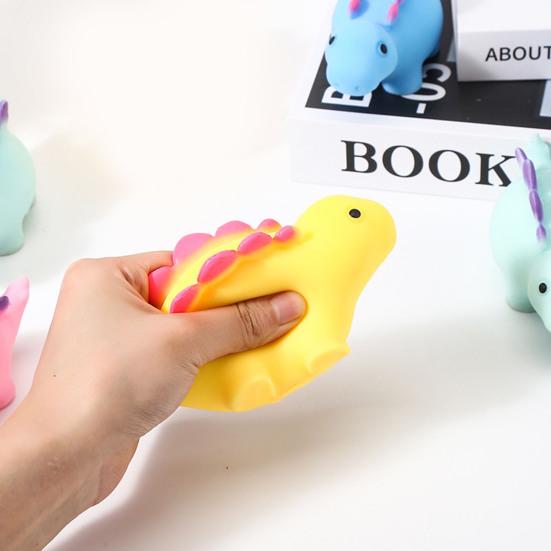 Cartoon Dinosaur Squeeze Toy Anxiety Relief Stegosaurus Sensory Toy Soft Stretchy Flour Stress Ball Home Office Worker Relaxation Tool