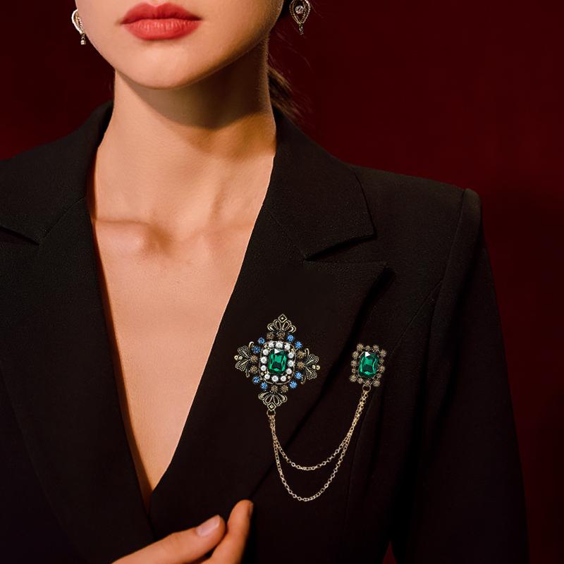 1PC Pin Tassel Brooch Jewelry Fashion Scarf Buckle Chain Brooch Brooch Suit Brooch Clothing Accessories Shining Multicolor