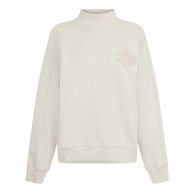 Womens/Ladies Embroidered Mock Neck Sweatshirt