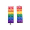 Korean Rainbow Acrylic Building Blocks Jewelry: Handmade DIY Necklace, Earrings, Keychain, Bag Pendant.