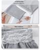 Gray Lace-Trimmed High-Waist Straight Leg Sweatpants for Women - Spring 2025 Collection