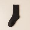 5Pcs/10pcs Autumn and Winter Cotton Socks Women's Mid-tube Solid Color Thickened Fleece Warm Terry Socks